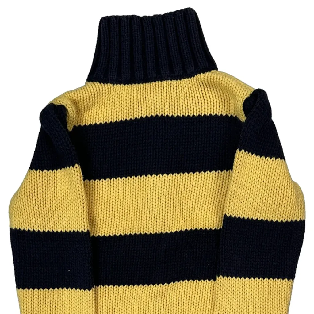 Age 4 Ralph Lauren Striped Zip Up - XS Navy Cotton - Image 7