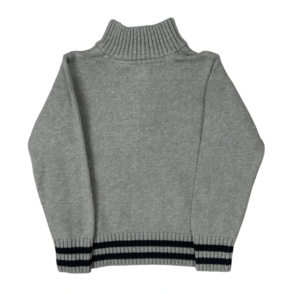 Age 4 Tommy Hilfiger 1/4 Zip - Small Grey Cotton - Image 2