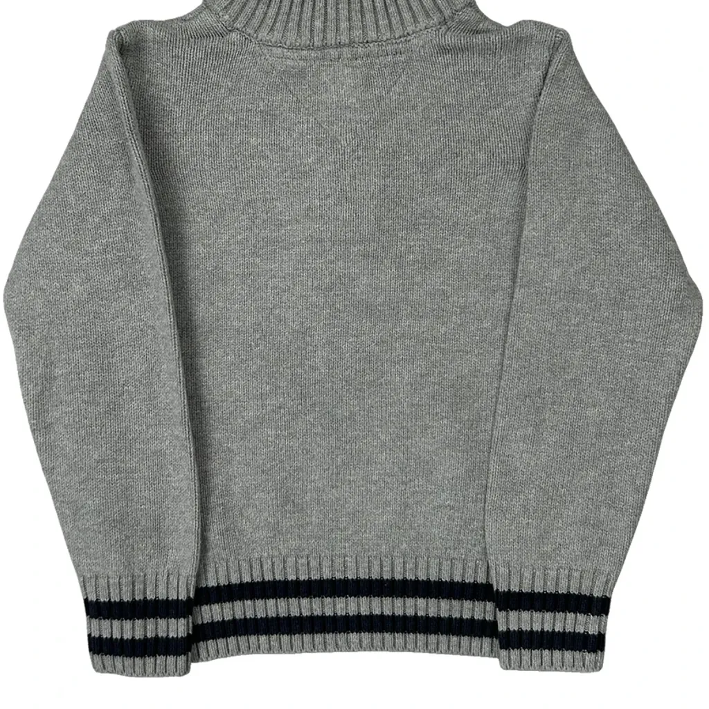 Age 4 Tommy Hilfiger 1/4 Zip - Small Grey Cotton - Image 6