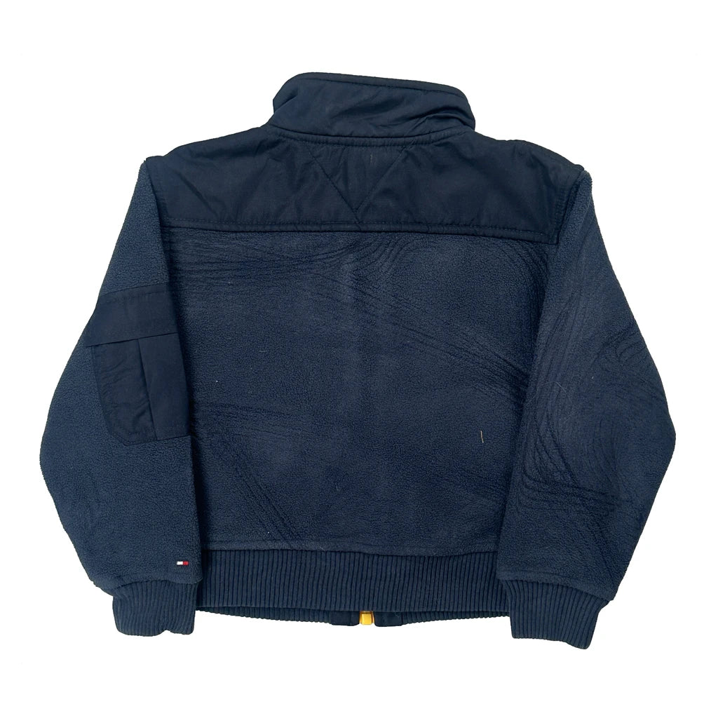 Age 4 Tommy Hilfiger Fleece Jacket - XS Blue Polyester - Image 2
