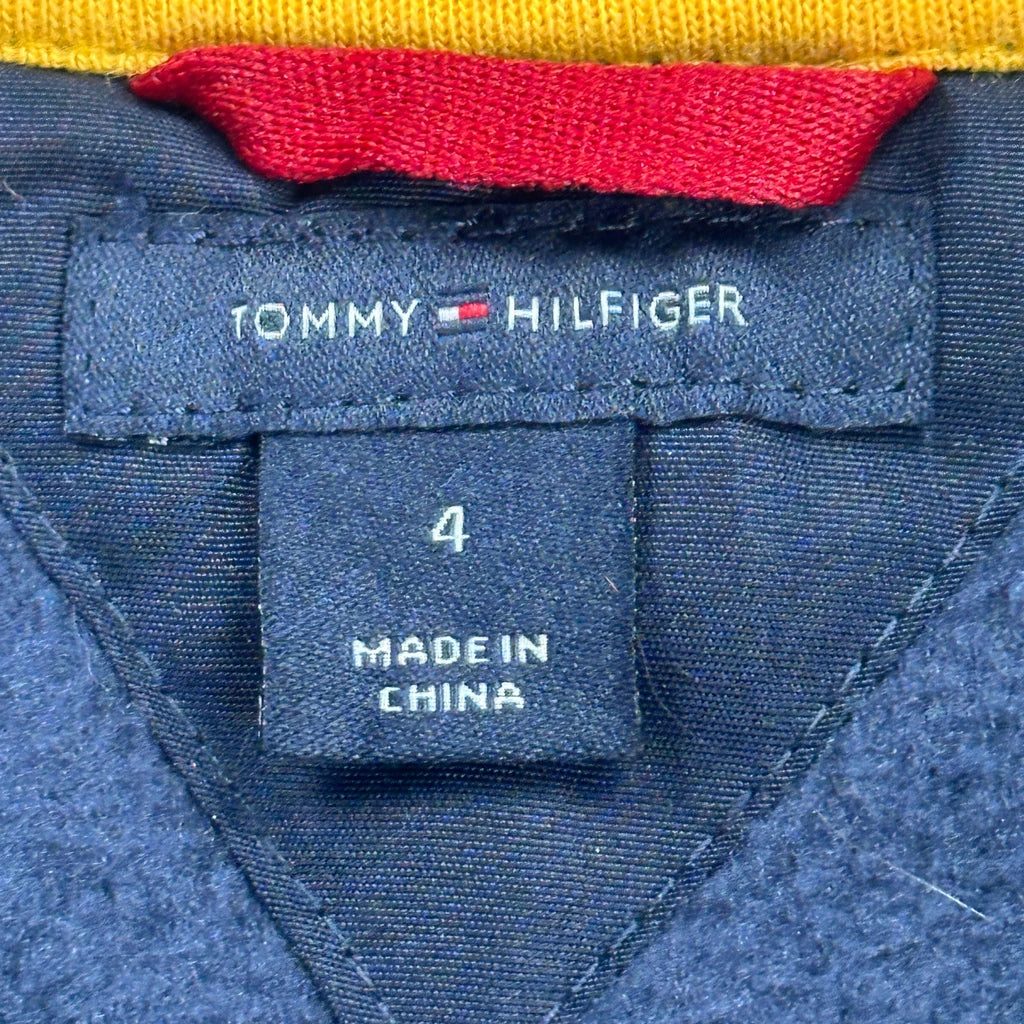 Age 4 Tommy Hilfiger Fleece Jacket - XS Blue Polyester - Image 3