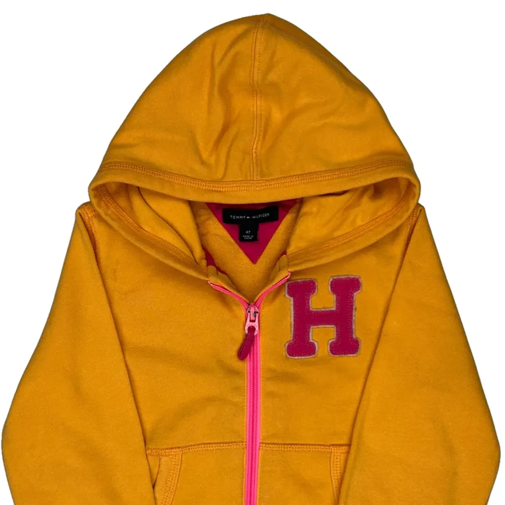 Age 4 Tommy Hilfiger Hoodie - Small Yellow Cotton - Image 4