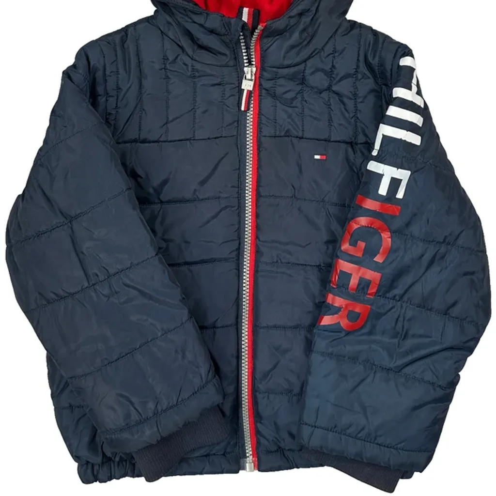 Age 4 Tommy Hilfiger Puffer - XS Navy Polyester - Image 4