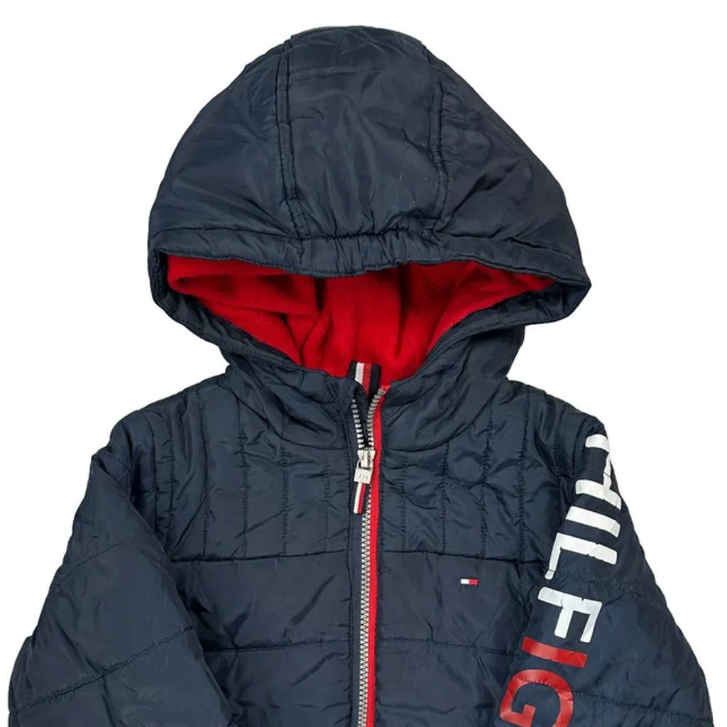 Age 4 Tommy Hilfiger Puffer - XS Navy Polyester - Image 5