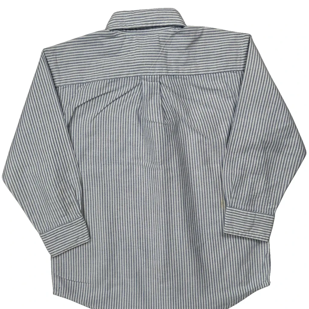Age 4 Tommy Hilfiger Striped Shirt - Small Blue Cotton - Image 7