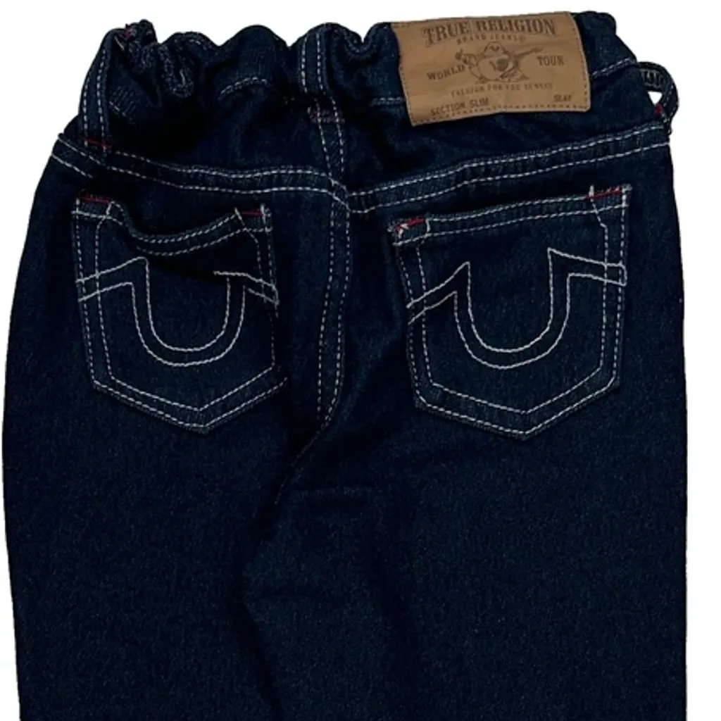 Age 4 True Religion Jeans - Small Dark Wash Denim - Image 5