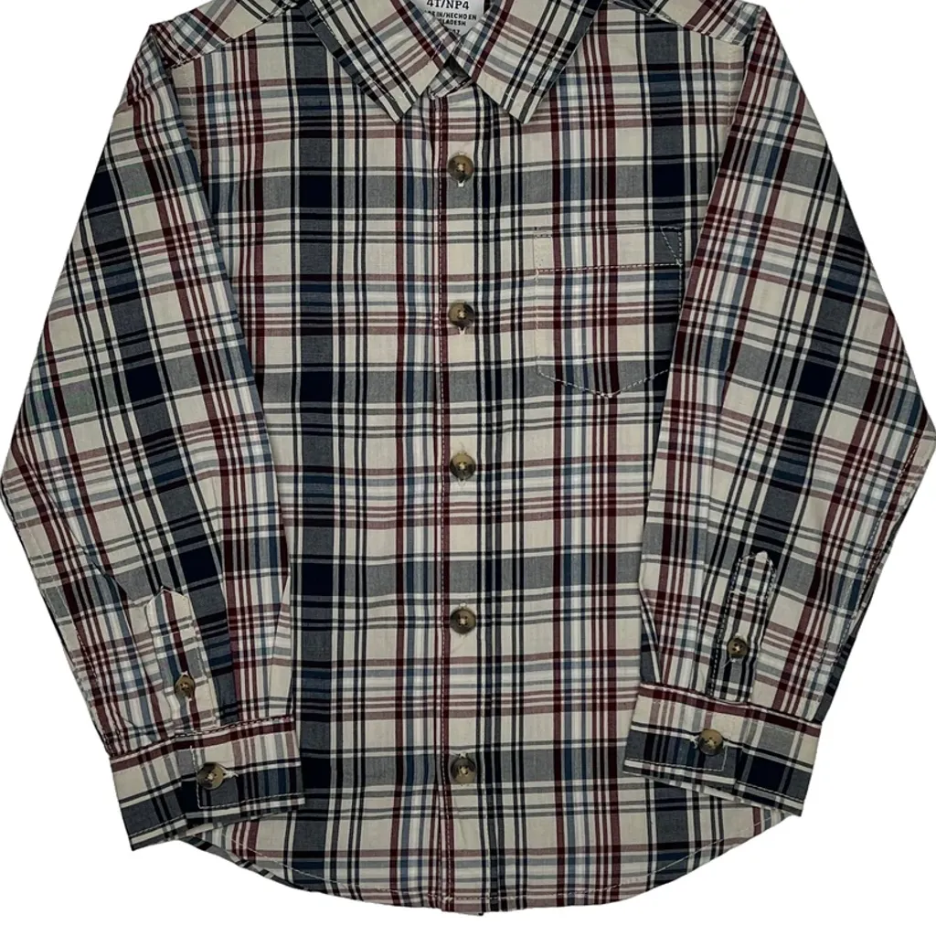 Age 4 Wrangler Checked Shirt - XS Multicoloured Cotton - Image 5