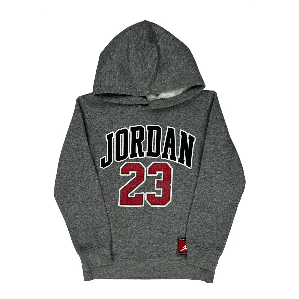 Age 5-6 Jordan Graphic Hoodie - Medium Grey Cotton Blend