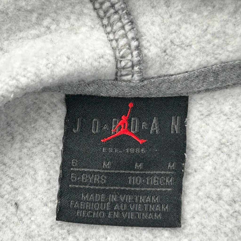 Age 5-6 Jordan Graphic Hoodie - Medium Grey Cotton Blend - Image 3