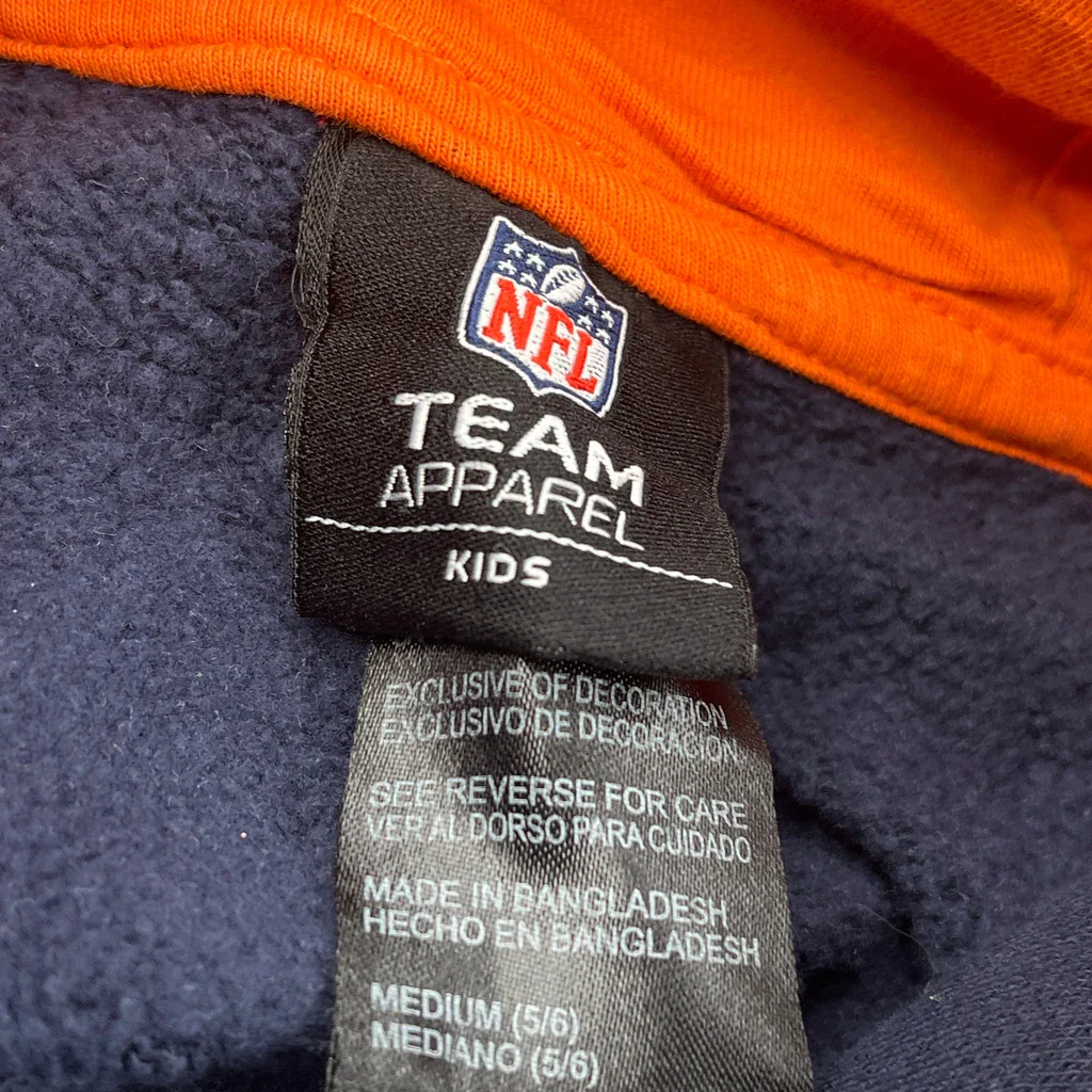 Age 5-6 Nfl Bears Hoodie - XS Navy Cotton - Image 3