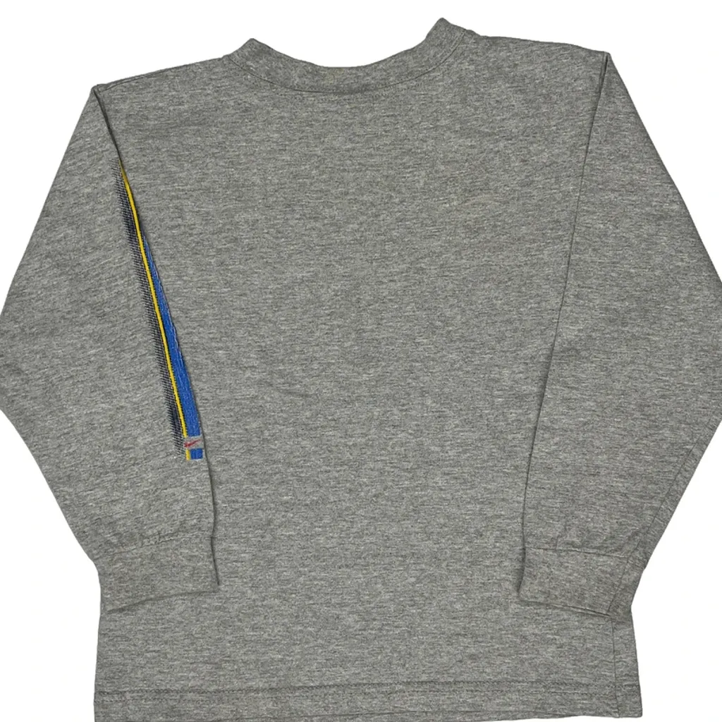 Age 5-6 Nike Graphic Long Sleeve T-Shirt - Medium Grey Cotton - Image 7