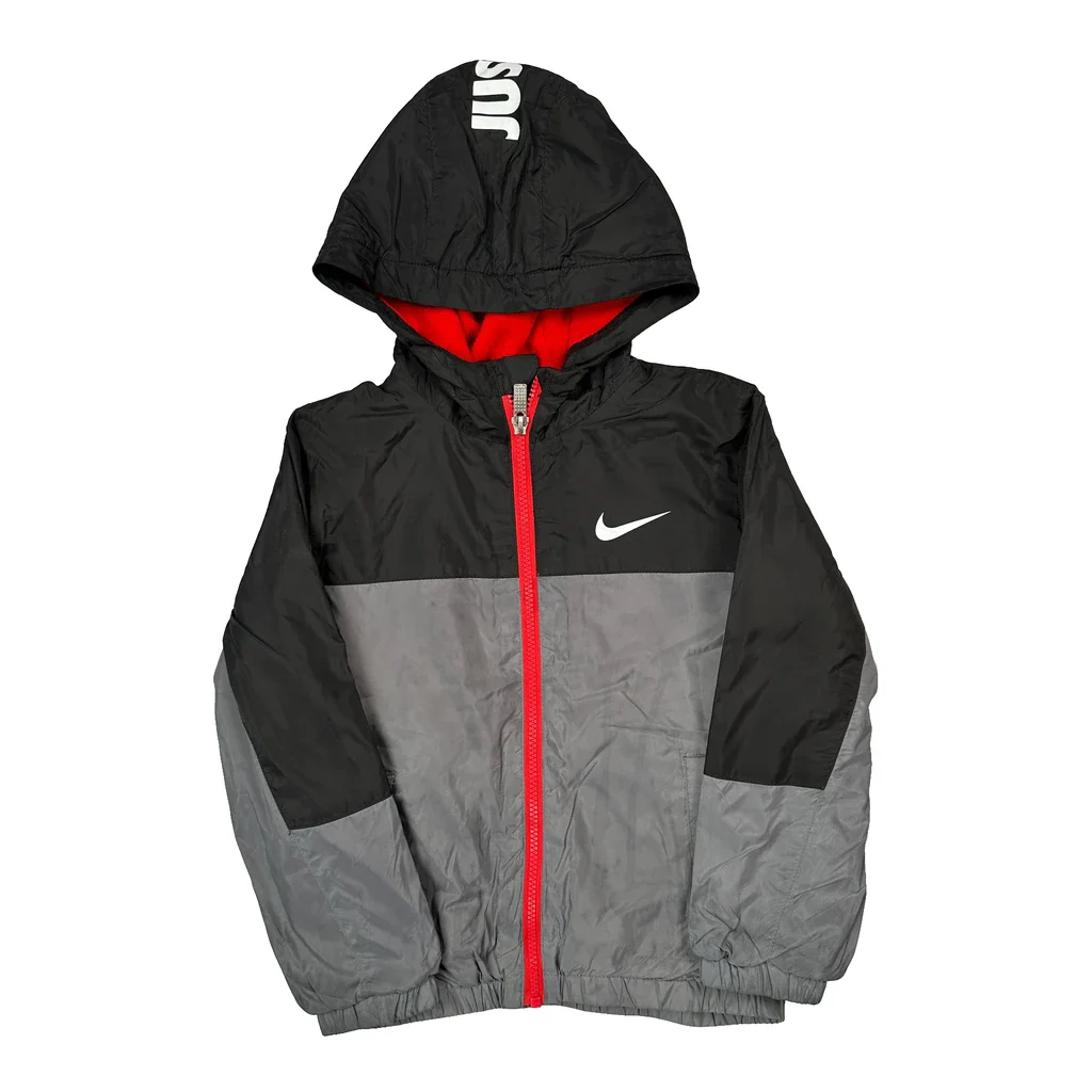 Age 5-6 Nike Graphic Windbreaker - XS Black Polyester