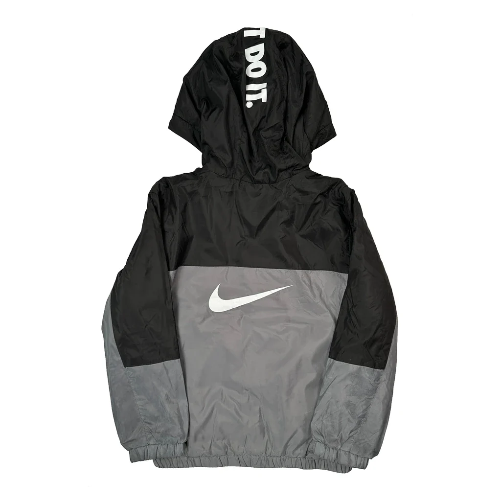 Age 5-6 Nike Graphic Windbreaker - XS Black Polyester - Image 2