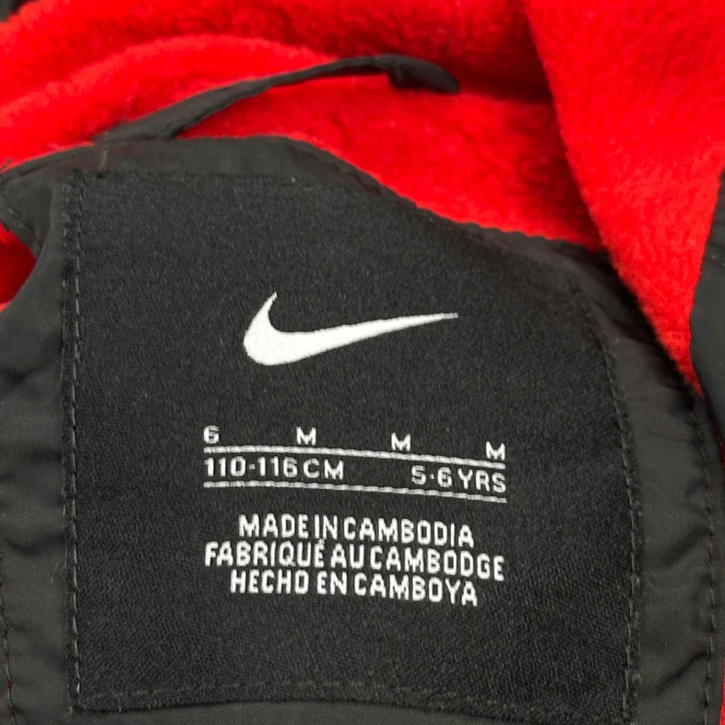 Age 5-6 Nike Graphic Windbreaker - XS Black Polyester - Image 3