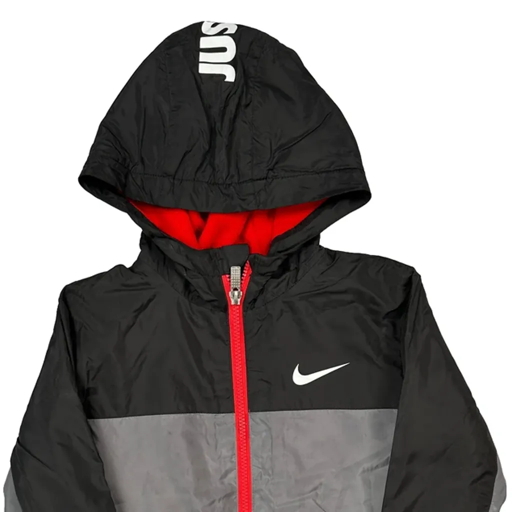 Age 5-6 Nike Graphic Windbreaker - XS Black Polyester - Image 4