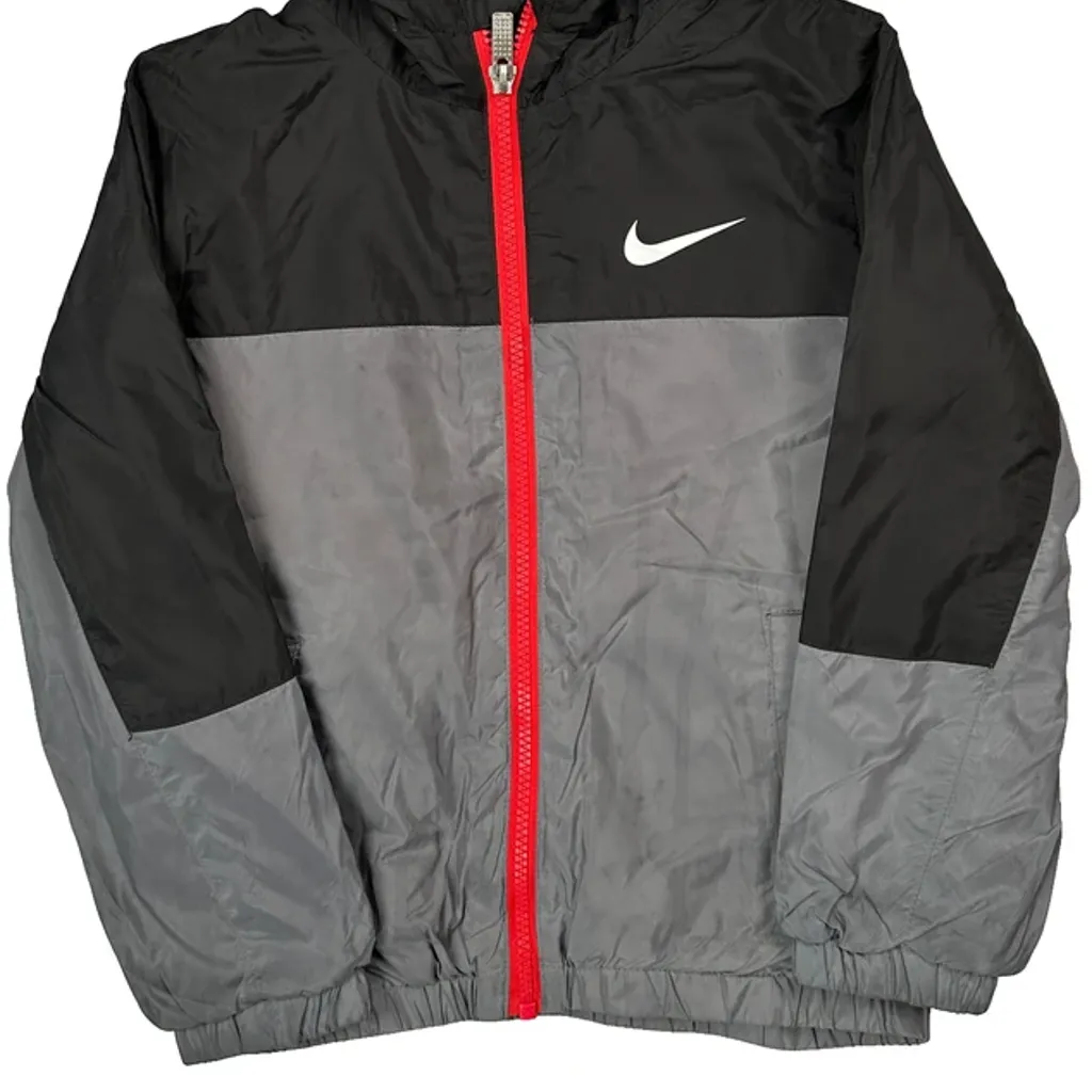 Age 5-6 Nike Graphic Windbreaker - XS Black Polyester - Image 5