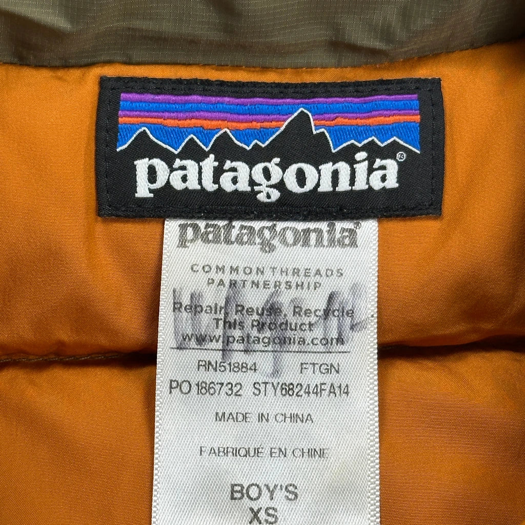 Age 5-6 Patagonia Puffer - XS Green Polyester - Image 3