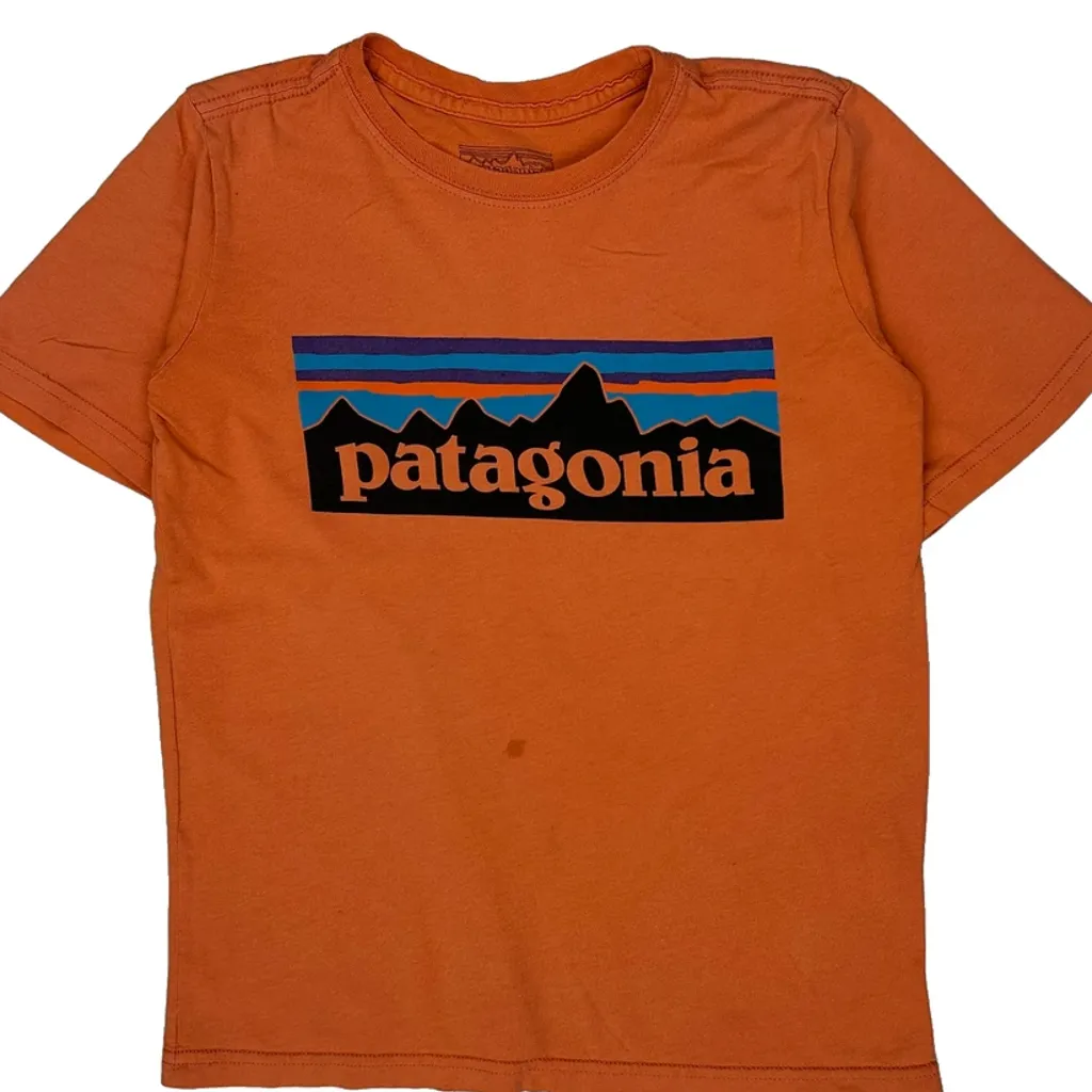 Age 5-6 Patagonia Graphic T-Shirt - XS Orange Cotton - Image 4