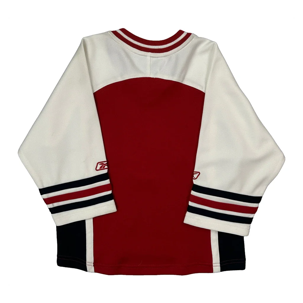 Age 5-6 Reebok Vancouver Canucks Jersey - Medium Red Polyester - Image 2