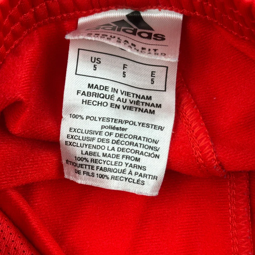 Age 5 Adidas Tracksuit - Small Red Polyester - Image 3