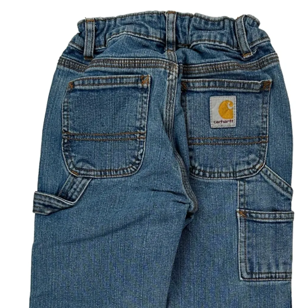 Age 5 Carhartt Double Knee Carpenter Jeans - Small Blue Cotton - Image 7