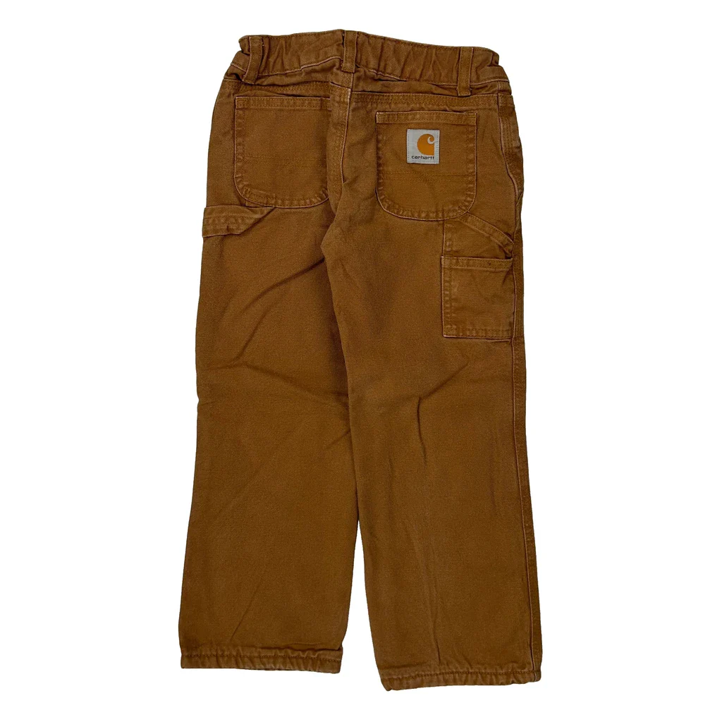 Age 5 Carhartt Double Knee Carpenter Trousers - Small Brown Cotton