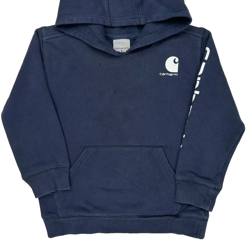 Age 5 Carhartt Hoodie - Small Navy Cotton - Image 5