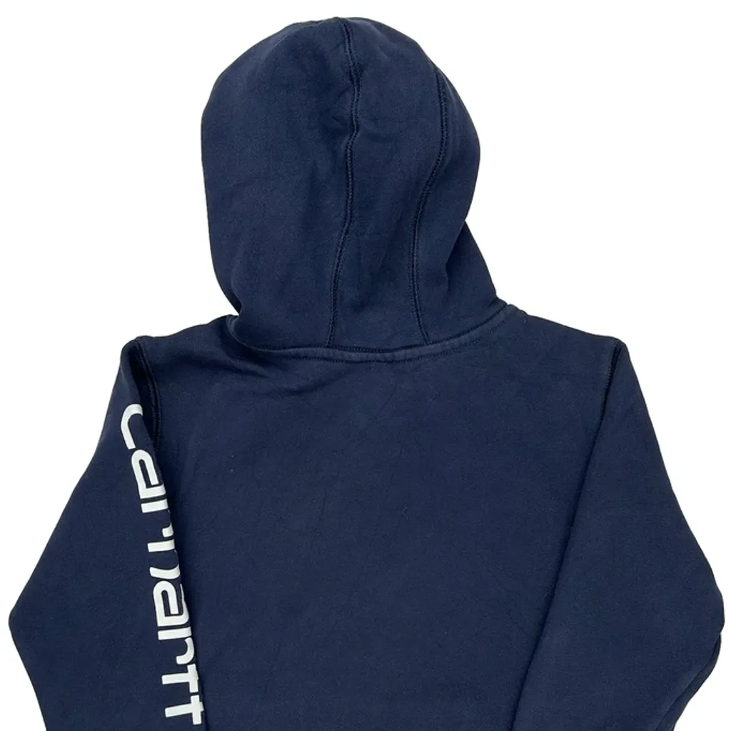 Age 5 Carhartt Hoodie - Small Navy Cotton - Image 7