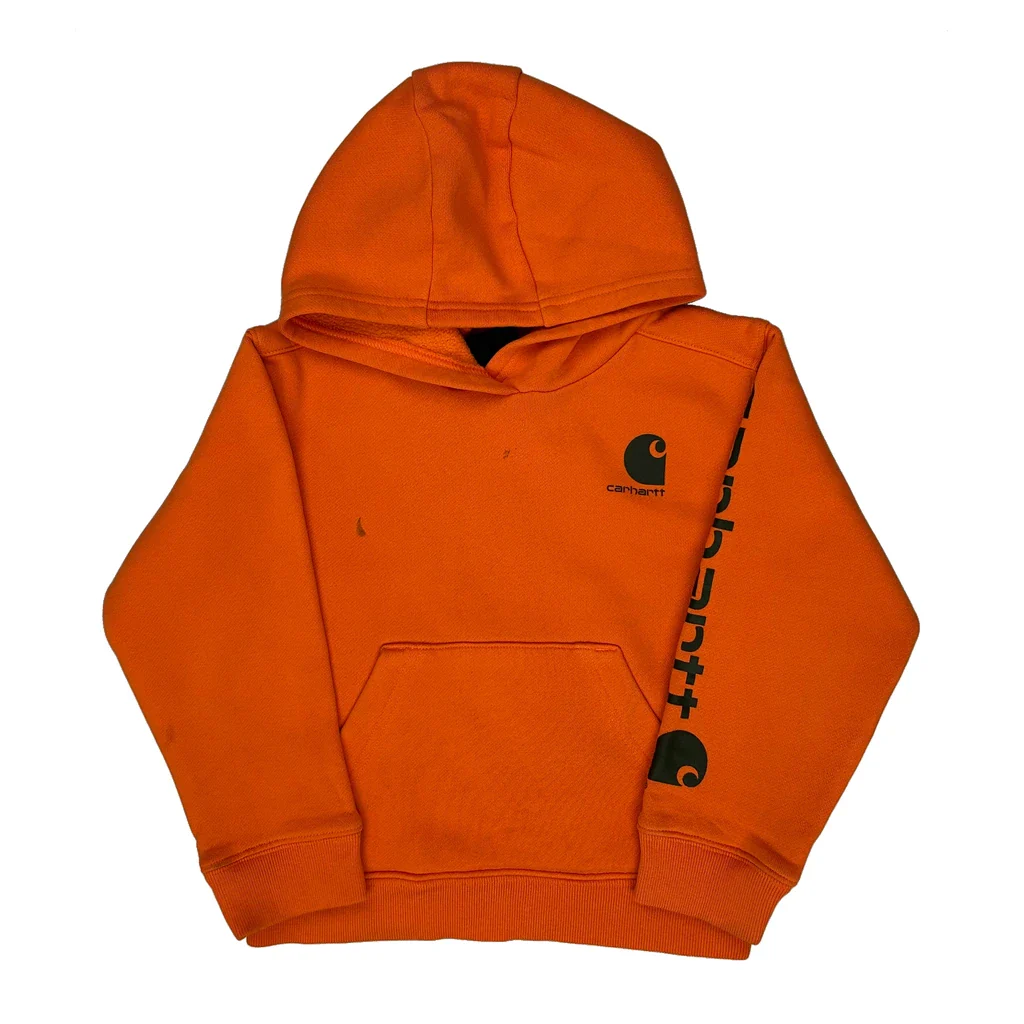 Age 5 Carhartt Hoodie - XS Orange Cotton