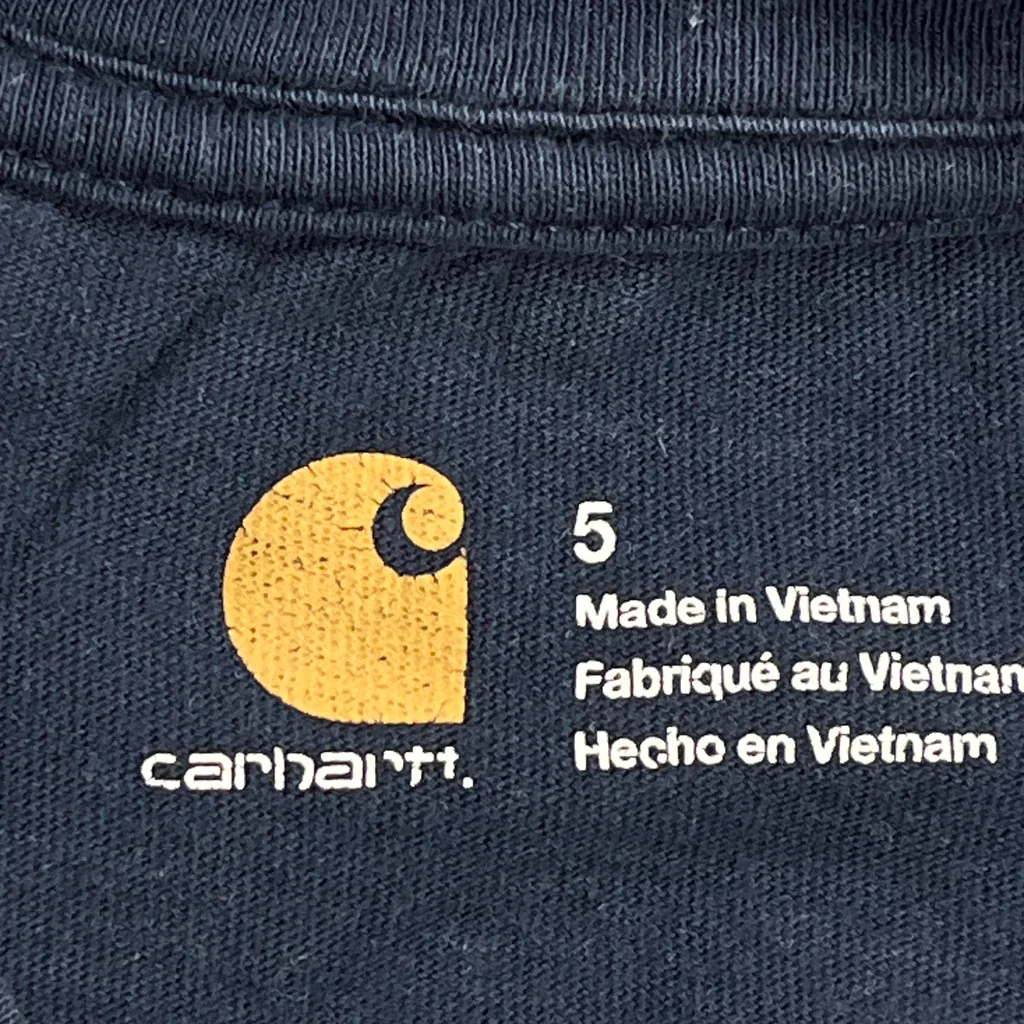 Age 5 Carhartt T-Shirt - XS Blue Cotton - Image 3