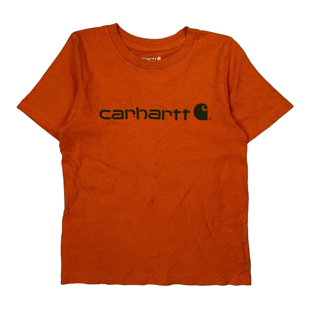 Age 5 Carhartt T-Shirt - XS Orange Cotton