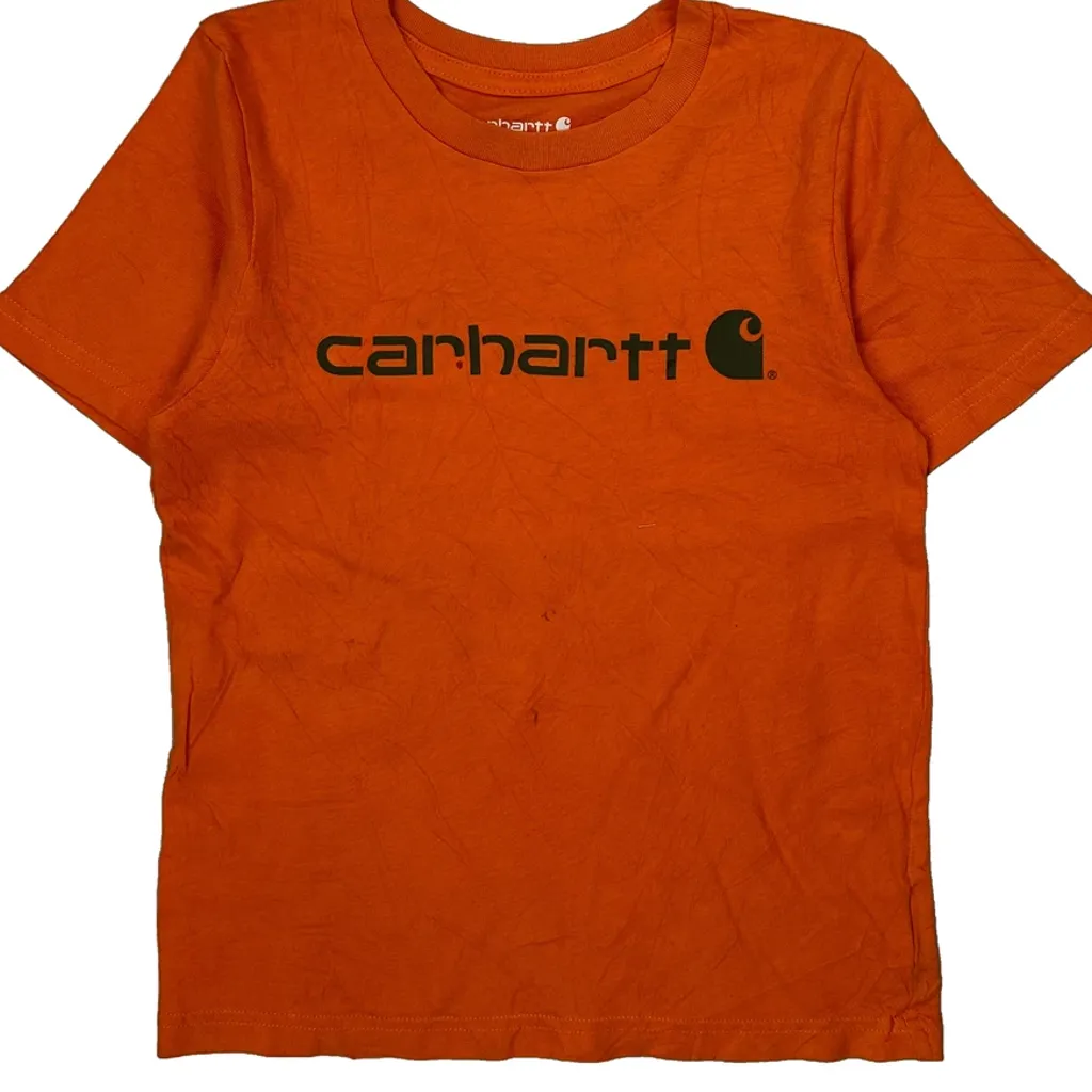 Age 5 Carhartt T-Shirt - XS Orange Cotton - Image 4