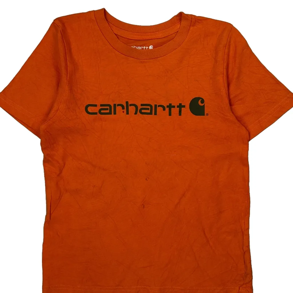 Age 5 Carhartt T-Shirt - XS Orange Cotton - Image 5
