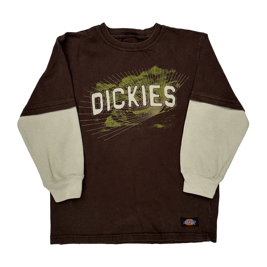 Age 5 Dickies Long Sleeve T-Shirt - Small Brown Cotton