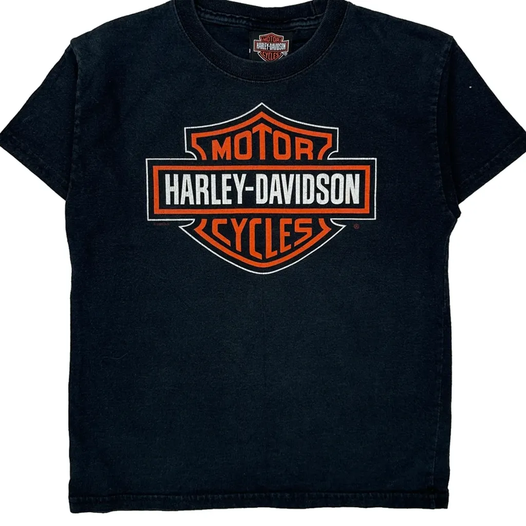 Age 5 Harley Davidson T-Shirt - Small Black Cotton - Image 4