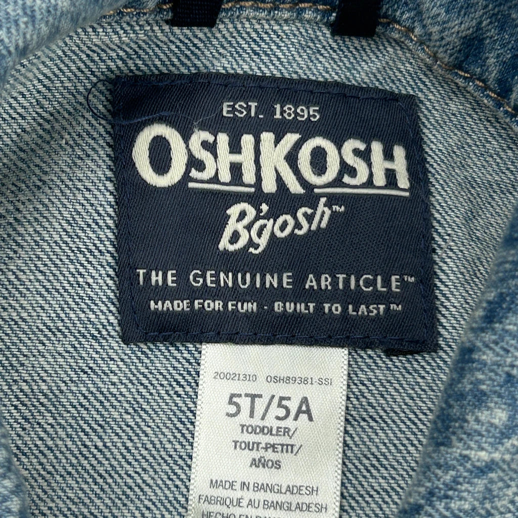 Age 5 Oshkosh Denim Jacket - XS Blue Cotton - Image 4