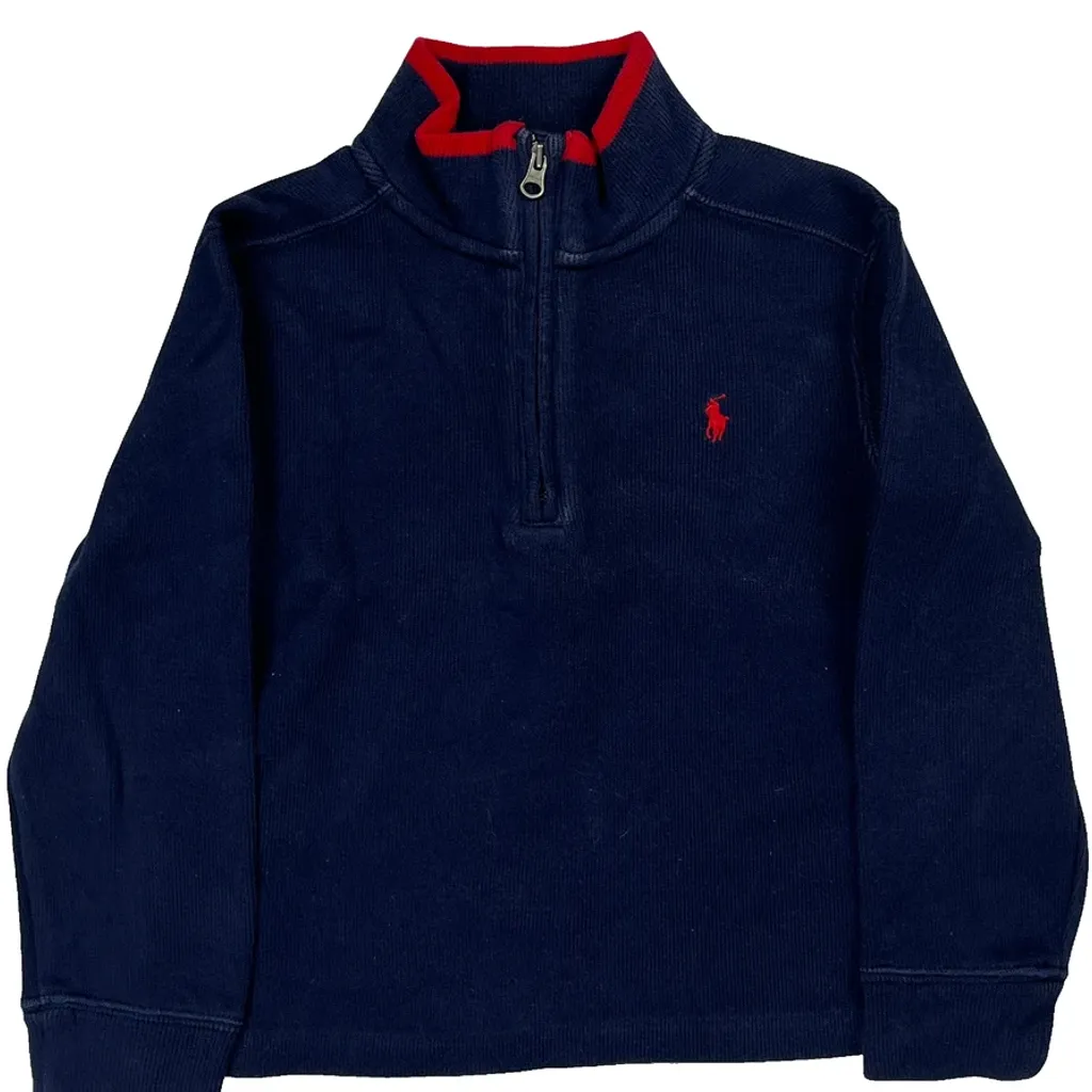 Age 5 Polo By Ralph Lauren 1/4 Zip - XS Blue Cotton - Image 5