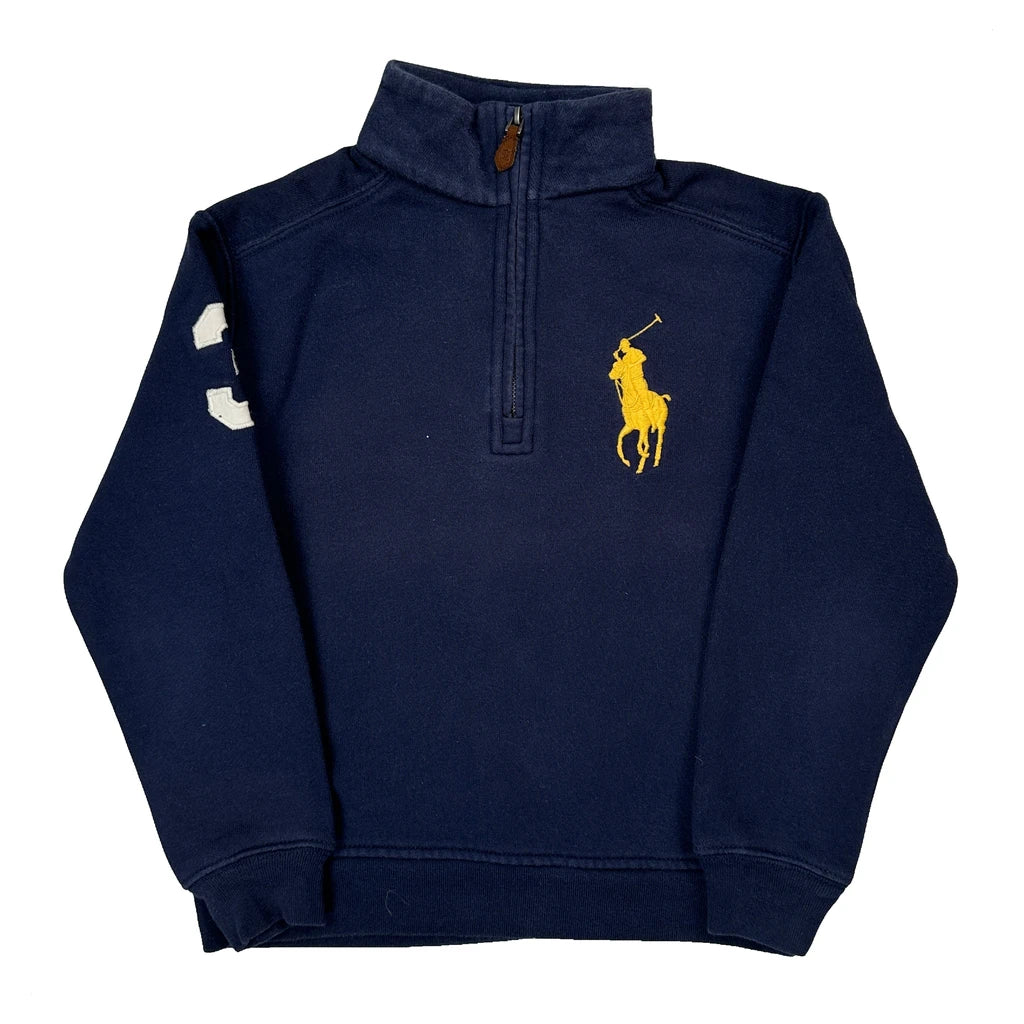 Age 5 Polo By Ralph Lauren 1/4 Zip - XS Navy Cotton
