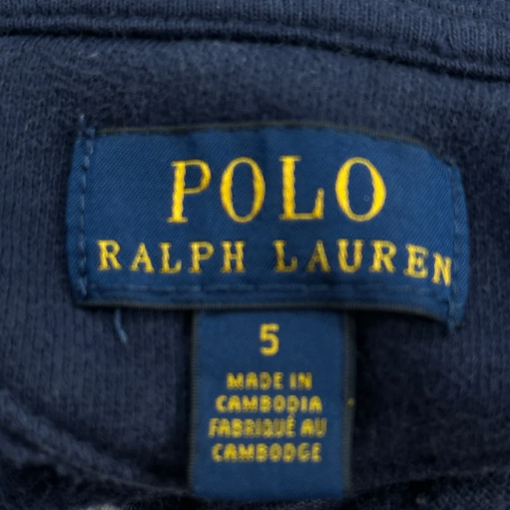 Age 5 Polo By Ralph Lauren 1/4 Zip - XS Navy Cotton - Image 3