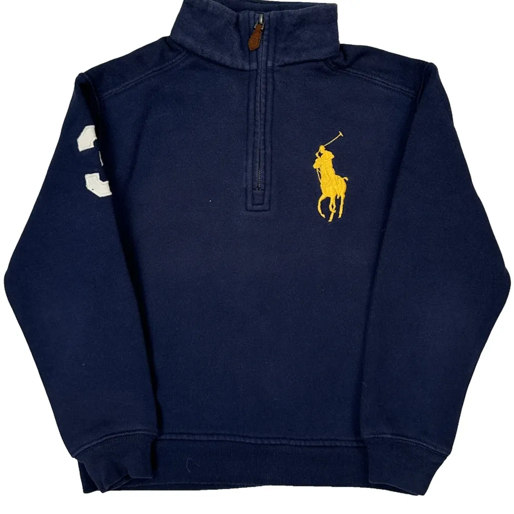 Age 5 Polo By Ralph Lauren 1/4 Zip - XS Navy Cotton - Image 5