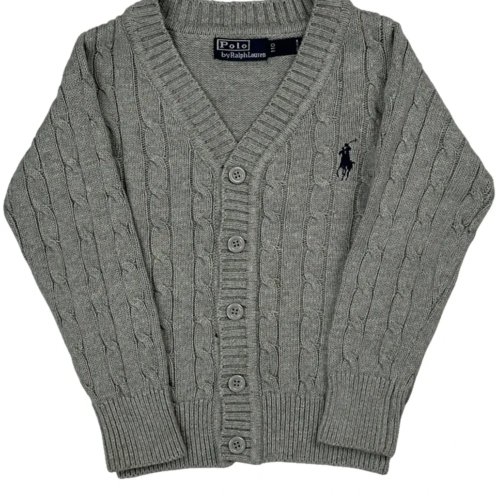 Age 5 Polo By Ralph Lauren Cardigan - Small Grey Cotton - Image 5
