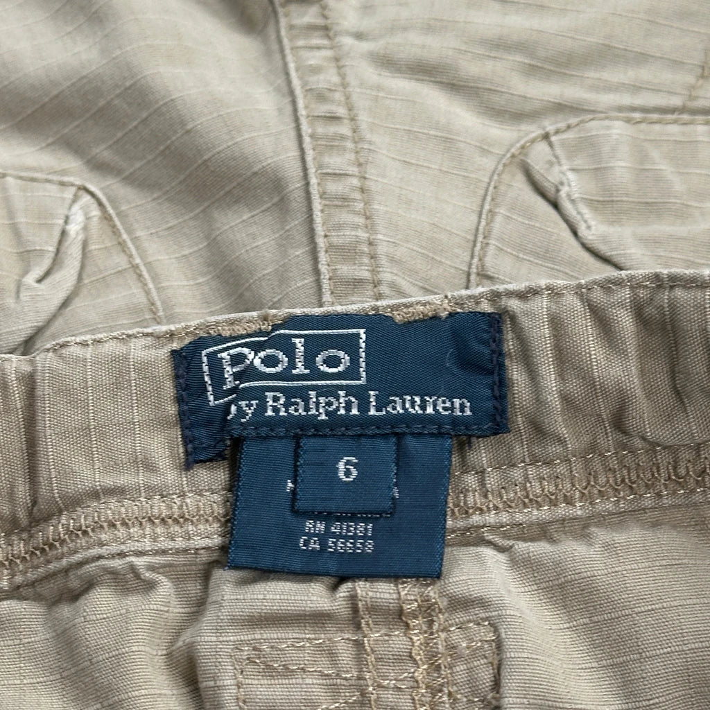 Age 5 Polo By Ralph Lauren Cargo Trousers - Small Beige Cotton - Image 3