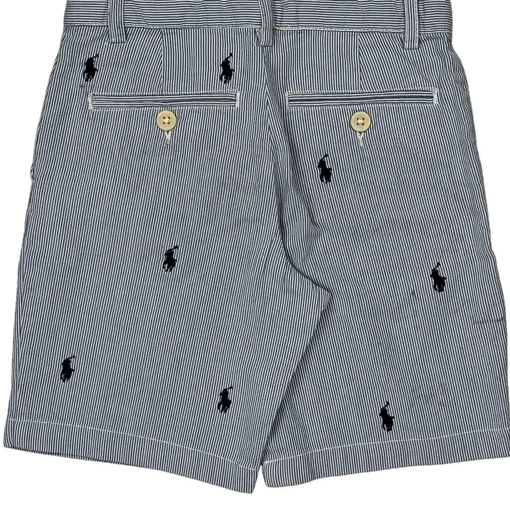 Age 5 Polo By Ralph Lauren Striped Chino Shorts - XS Blue Cotton - Image 4