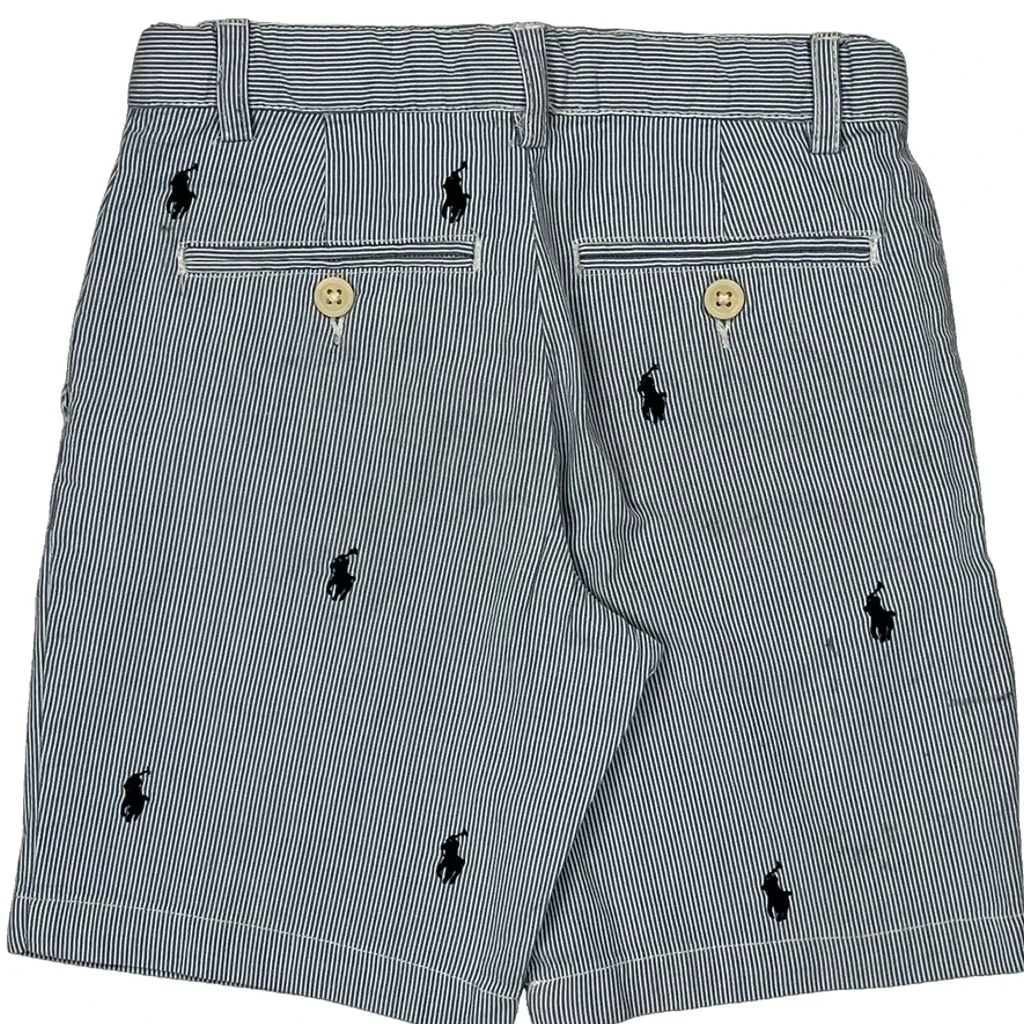 Age 5 Polo By Ralph Lauren Striped Chino Shorts - XS Blue Cotton - Image 5