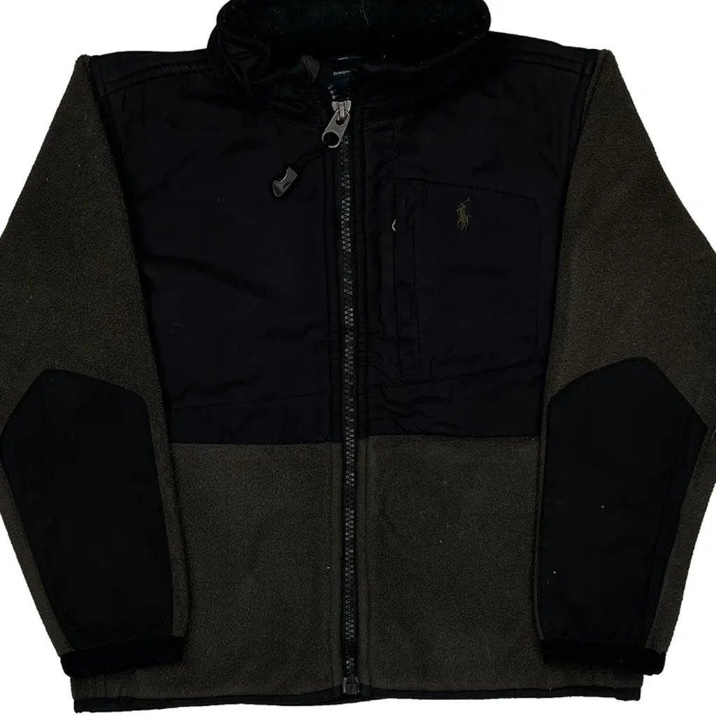 Age 5 Polo By Ralph Lauren Fleece Jacket - XS Green Polyester - Image 5