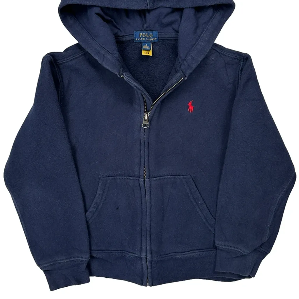 Age 5 Polo By Ralph Lauren Hoodie - Small Navy Cotton - Image 4