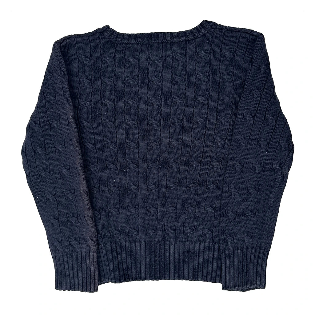 Age 5 Polo By Ralph Lauren Jumper - Small Navy Cotton - Image 2