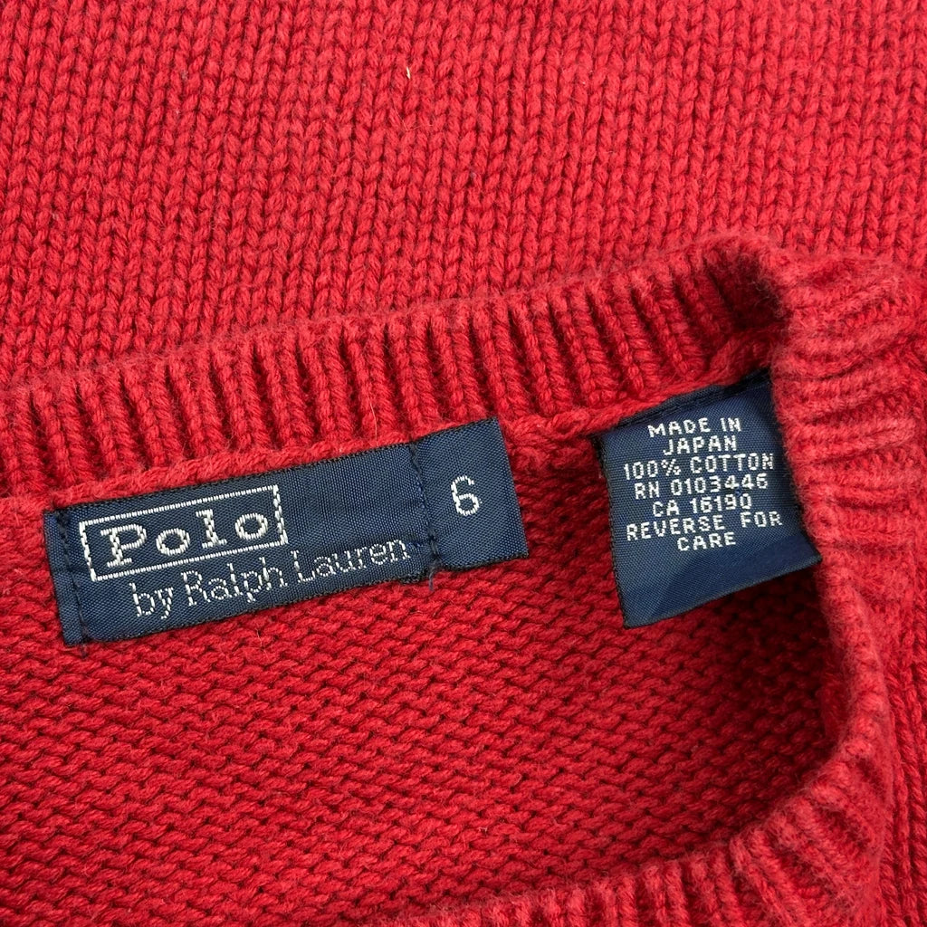 Age 5 Polo By Ralph Lauren Striped Jumper - Small Red Cotton - Image 3
