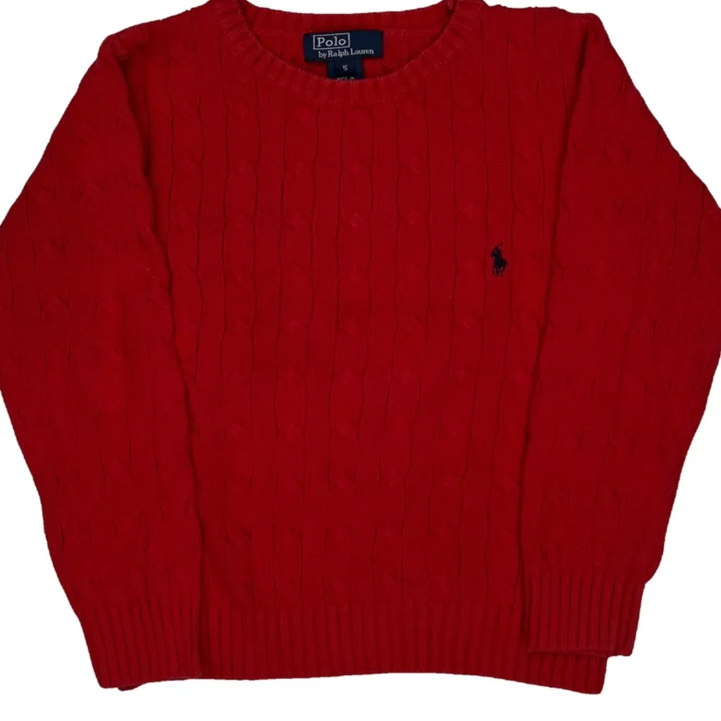 Age 5 Polo By Ralph Lauren Jumper - XS Red Cotton - Image 4