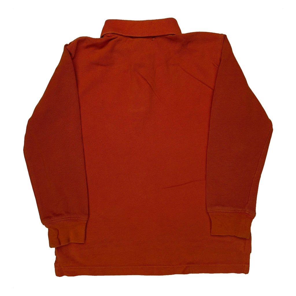 Age 5 Polo By Ralph Lauren Long Sleeve Polo Shirt - Small Orange Cotton - Image 2